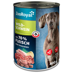 ZooRoyal Hunde-Nassfutter mit Wildschwein