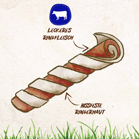 8in1 Hundesnack Delights Beef Twisted Sticks