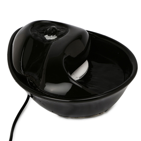 Pioneer Pet Keramik Trinkbrunnen Rain Drop Style 1,8 l schwarz