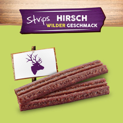 Purina AdVENTuROS Strips, Hundeleckerli fettarm mit Hirschgeschmack