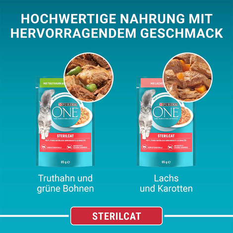 PURINA ONE STERILCAT in Sauce Lachs 26x85g