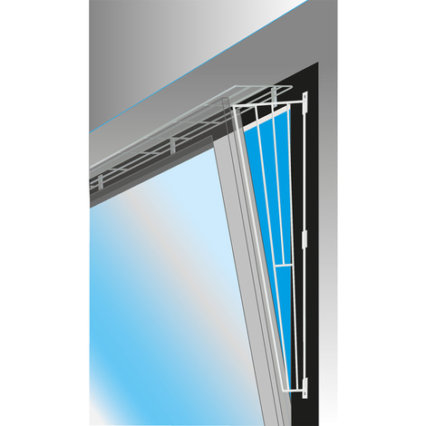 Trixie Kippfenster-Schutzgitter, schräg in weiß für eine Fensterseite