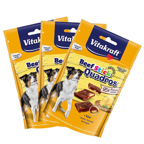 Vitakraft Hundesnack Beef-Stick Quadros Käse 3er Pack