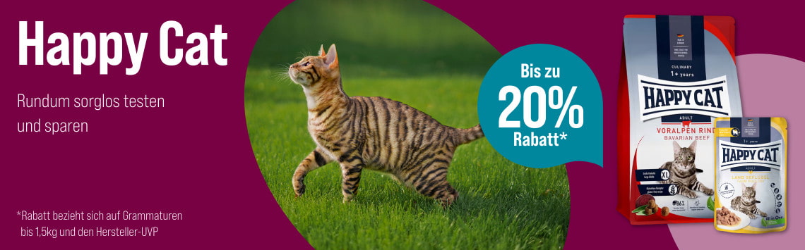 Bis zu 20% auf Happy Cat