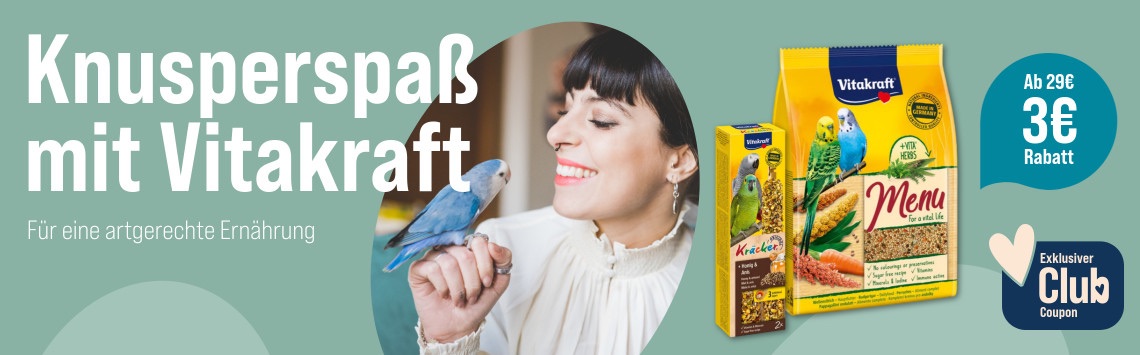 3€ ab 29€ auf Vitakraft