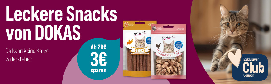 3€ auf Snacks von DOKAS