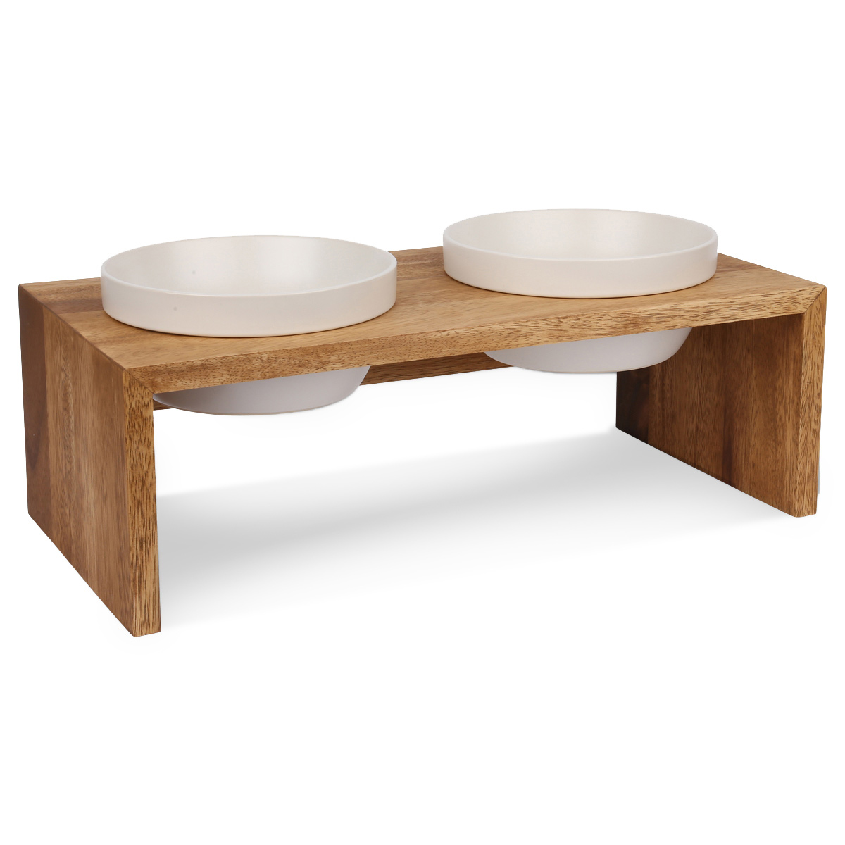 Replus Gohan Doppelnapf in teak M | Gebrauchtware