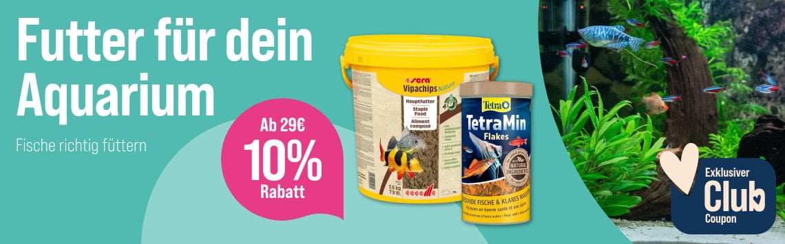 10% Rabatt auf Aquariumfutter