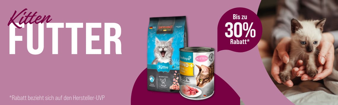 Bis zu 30% auf Kittenfutter