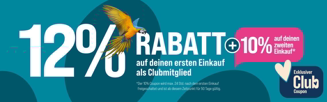 12 % Willkommensrabatt