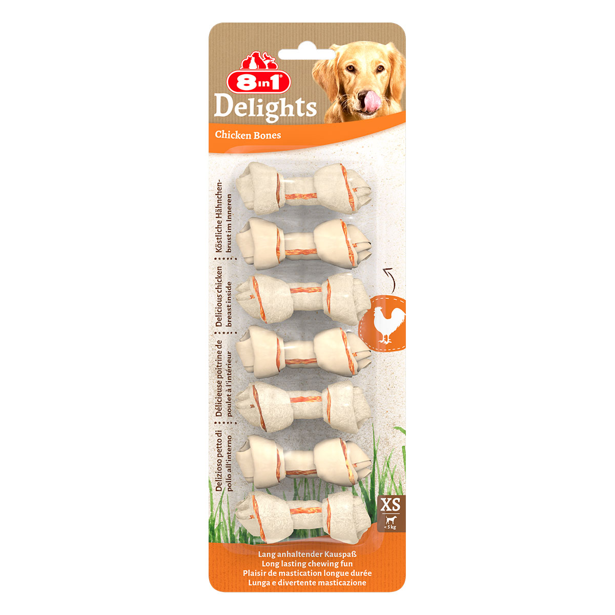 8in1 Delights Kauknochen Chicken/Huhn