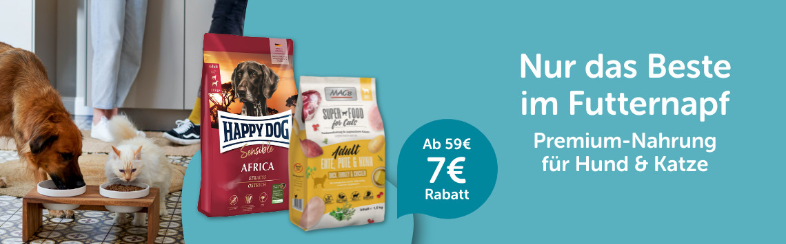 7€ Rabatt auf Premiumfutter