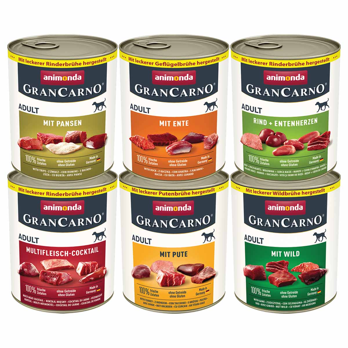 animonda GranCarno Adult 6x800g Kräftige Variation Mixpack II