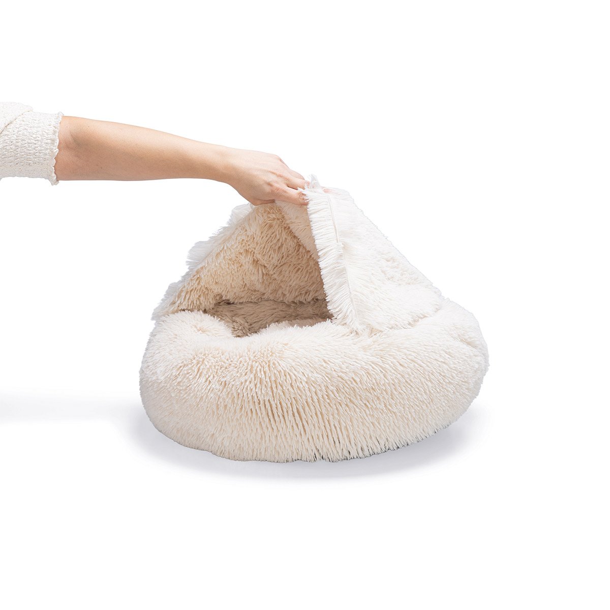 Beeztees Yala Hundebett Beige Plüsch