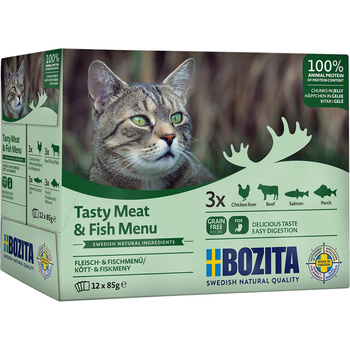 Bozita Pouch HiG Multibox Fisch&amp;Fleisch 12x85g