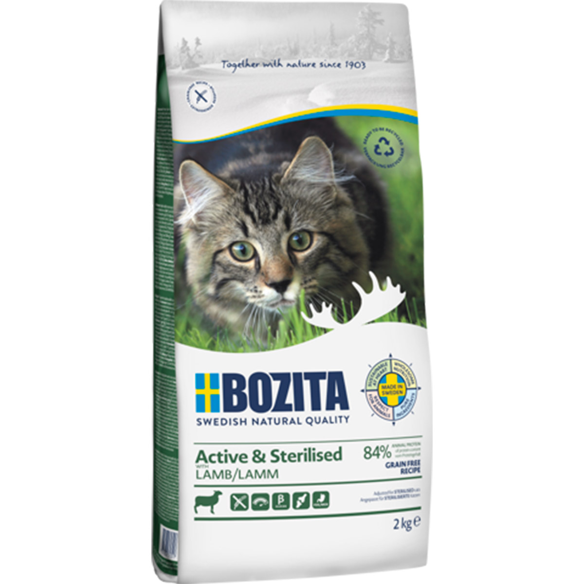 Bozita Active &amp; Sterilised Grain Free Lamm 2 kg