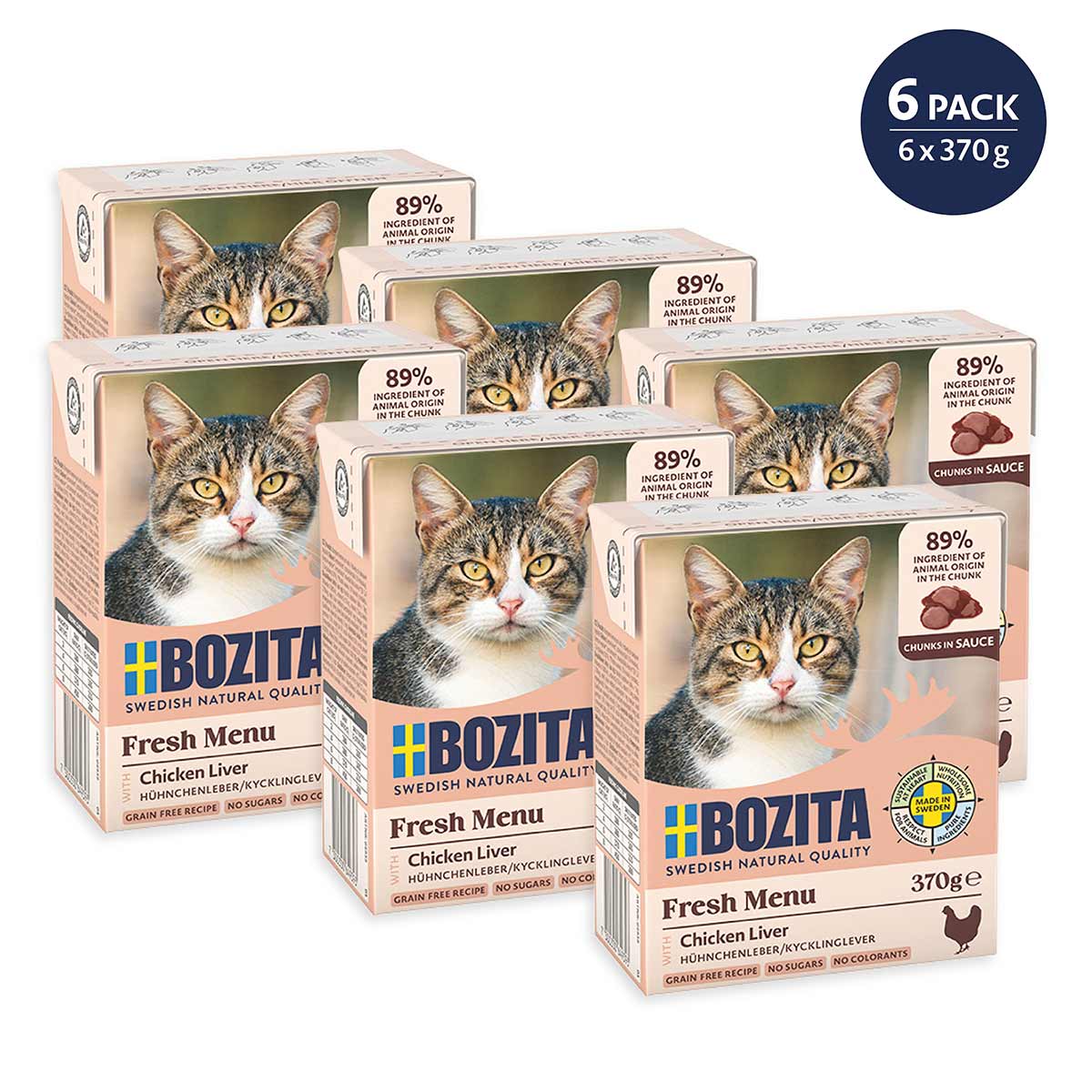 Bozita Häppchen in Sauce mit Hühnchenleber