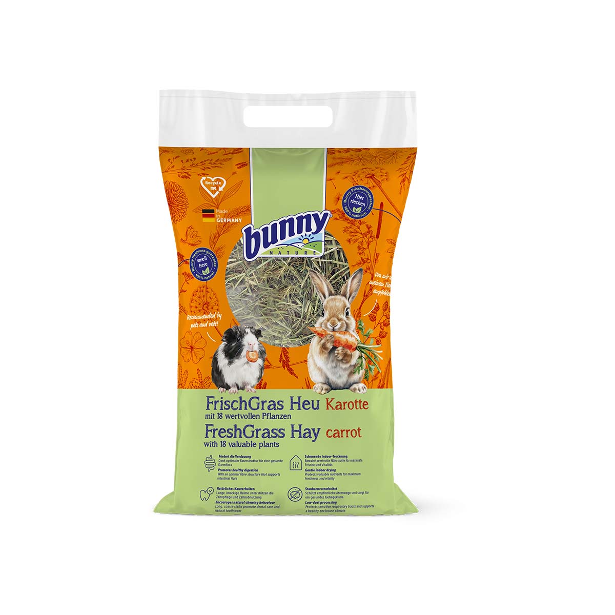Bunny Allgäuer FrischGras Heu mit Karotte 500g
