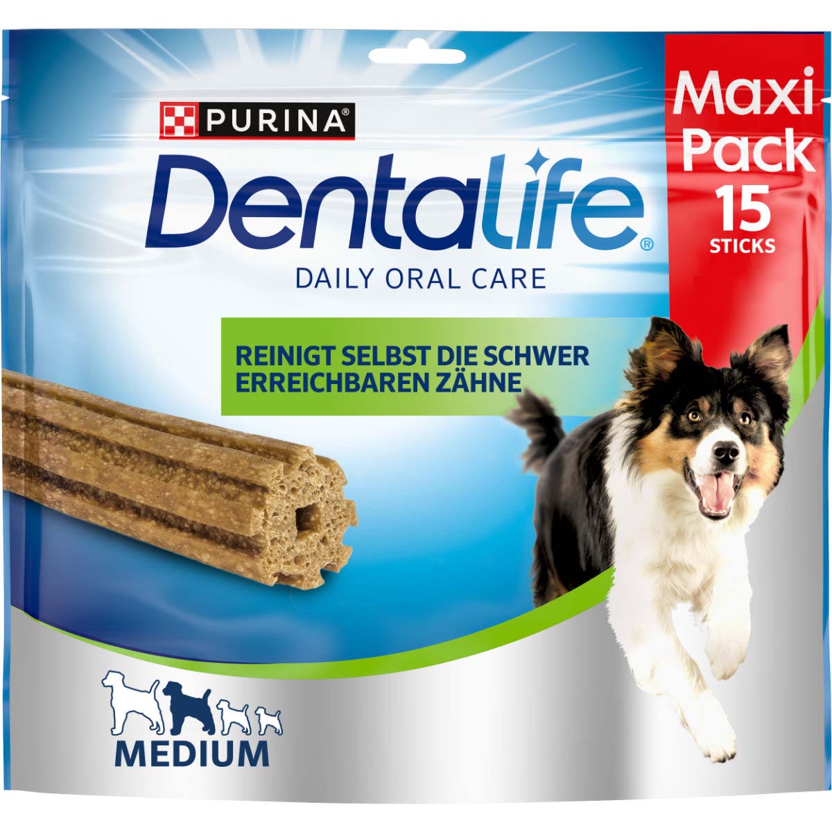 Purina DentaLife Tägliche Zahnpflege-Snacks für mittelgroße Hunde Maxipack