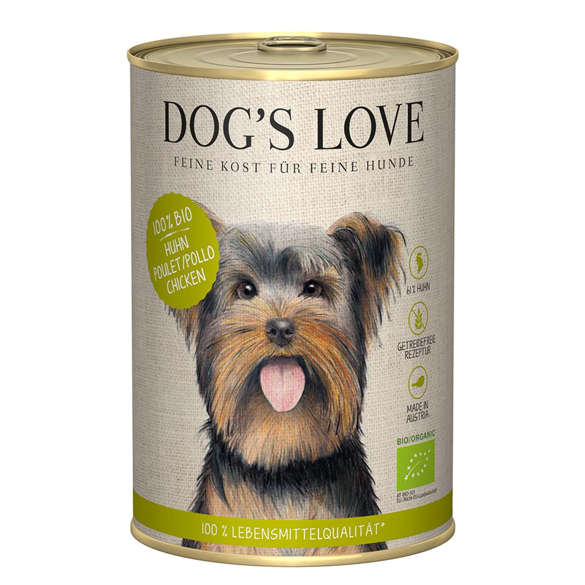 Dog's Love Bio Huhn mit Buchweizen, Sellerie und Basilikum