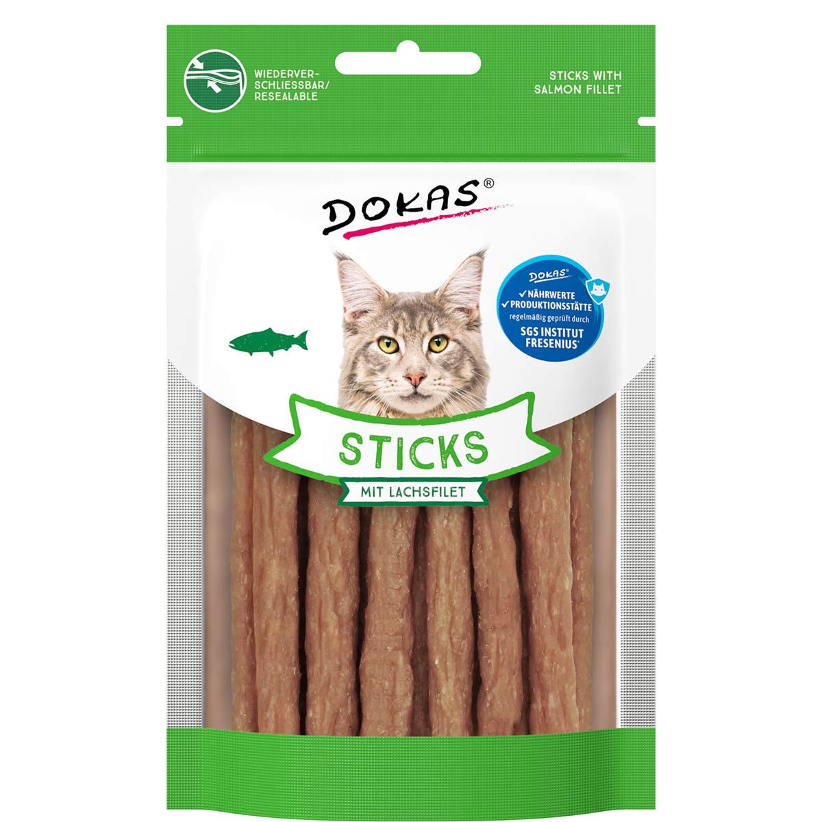 Dokas Sticks mit Lachsfilet