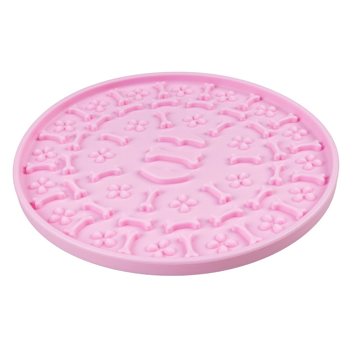 duvoplus Schleckmatte rund 15 x 15 x 1 cm rosa