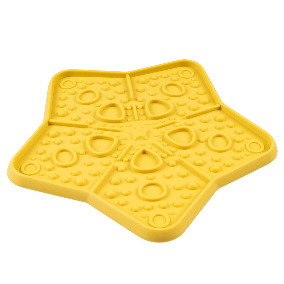 duvoplus Schleckmatte Stern 19 x 17,5 x 1 cm gelb