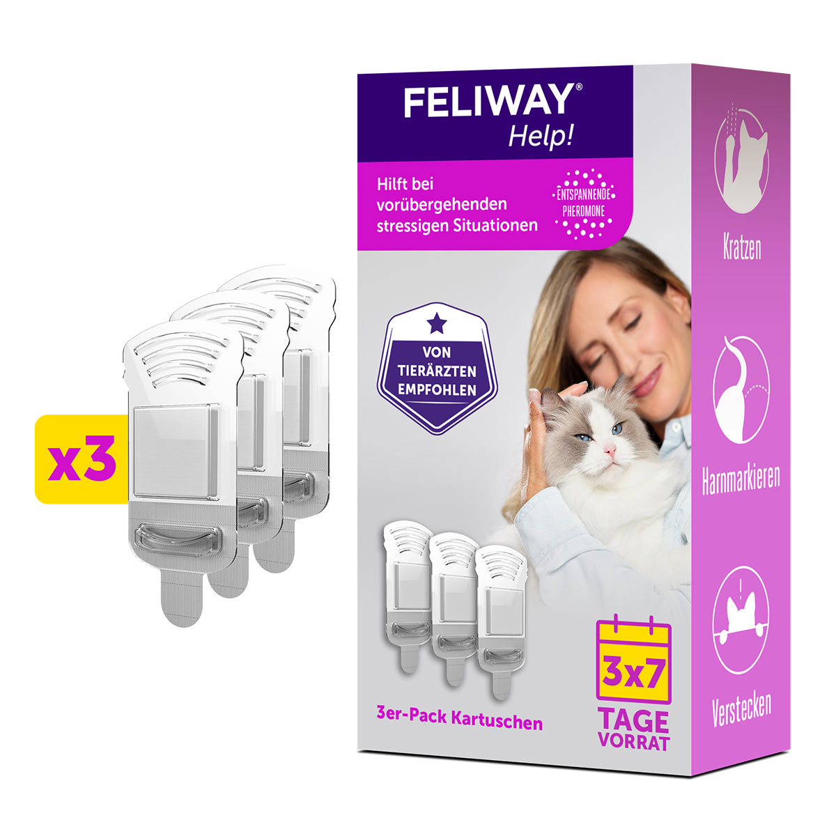 FELIWAY Help! Nachfüllset + 3 Pheromonkartuschen