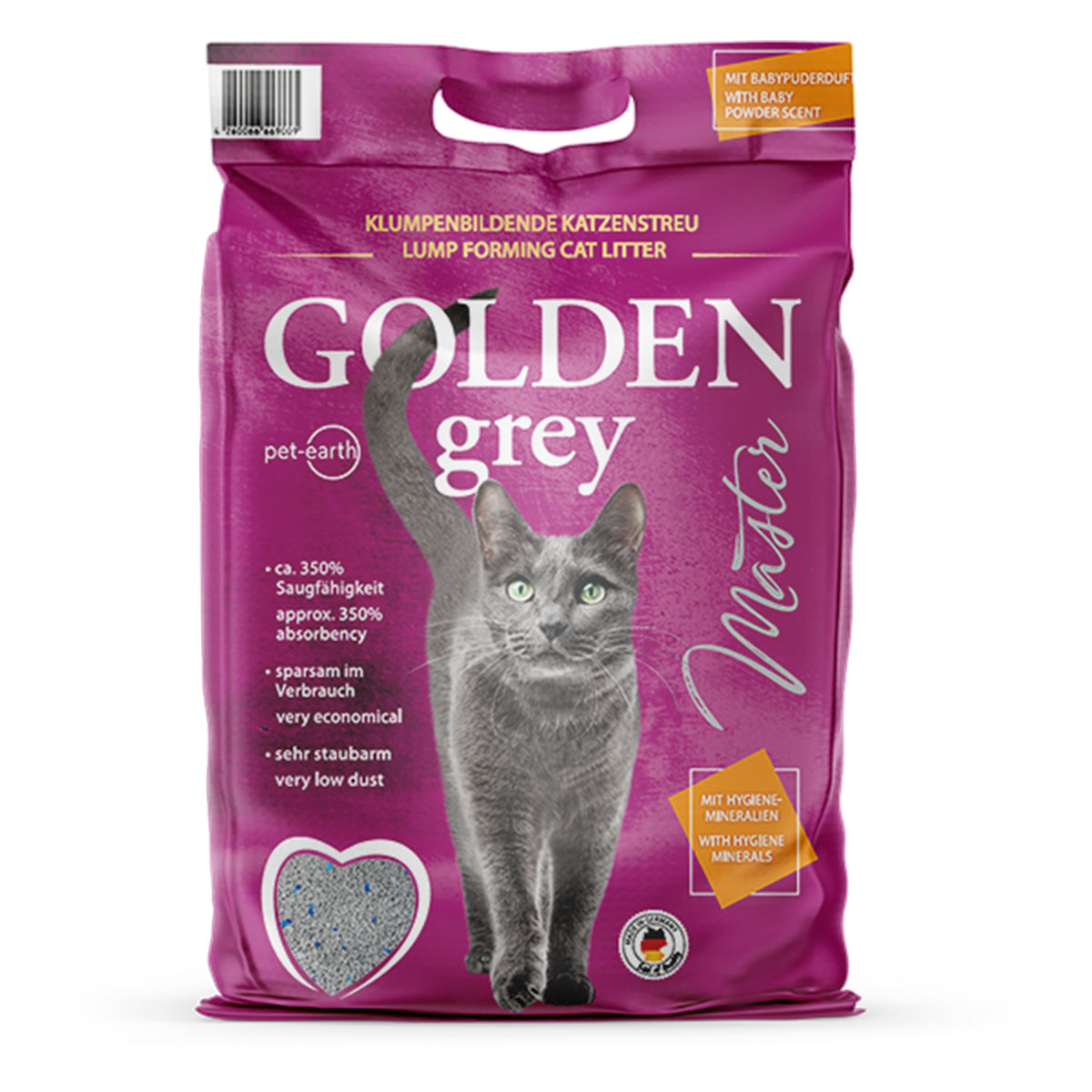 Golden Grey Master Katzenstreu mit Babypuderduft