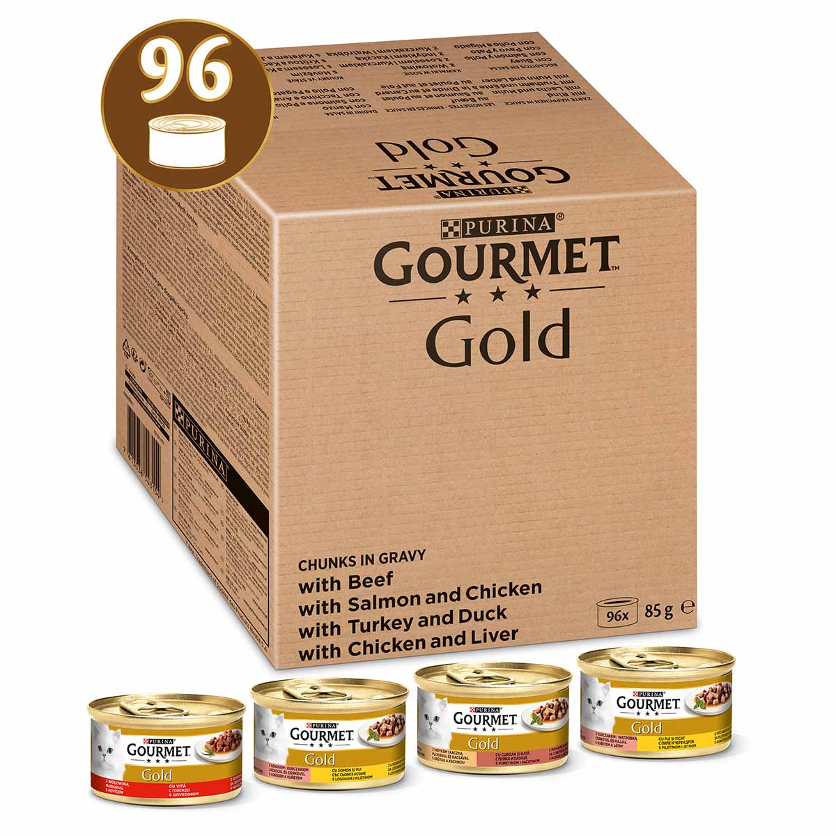 GOURMET Gold Zarte Häppchen in Sauce Mixpaket 96x85g