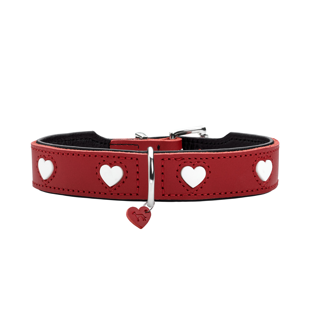 Hunter Halsband Love rot/schwarz