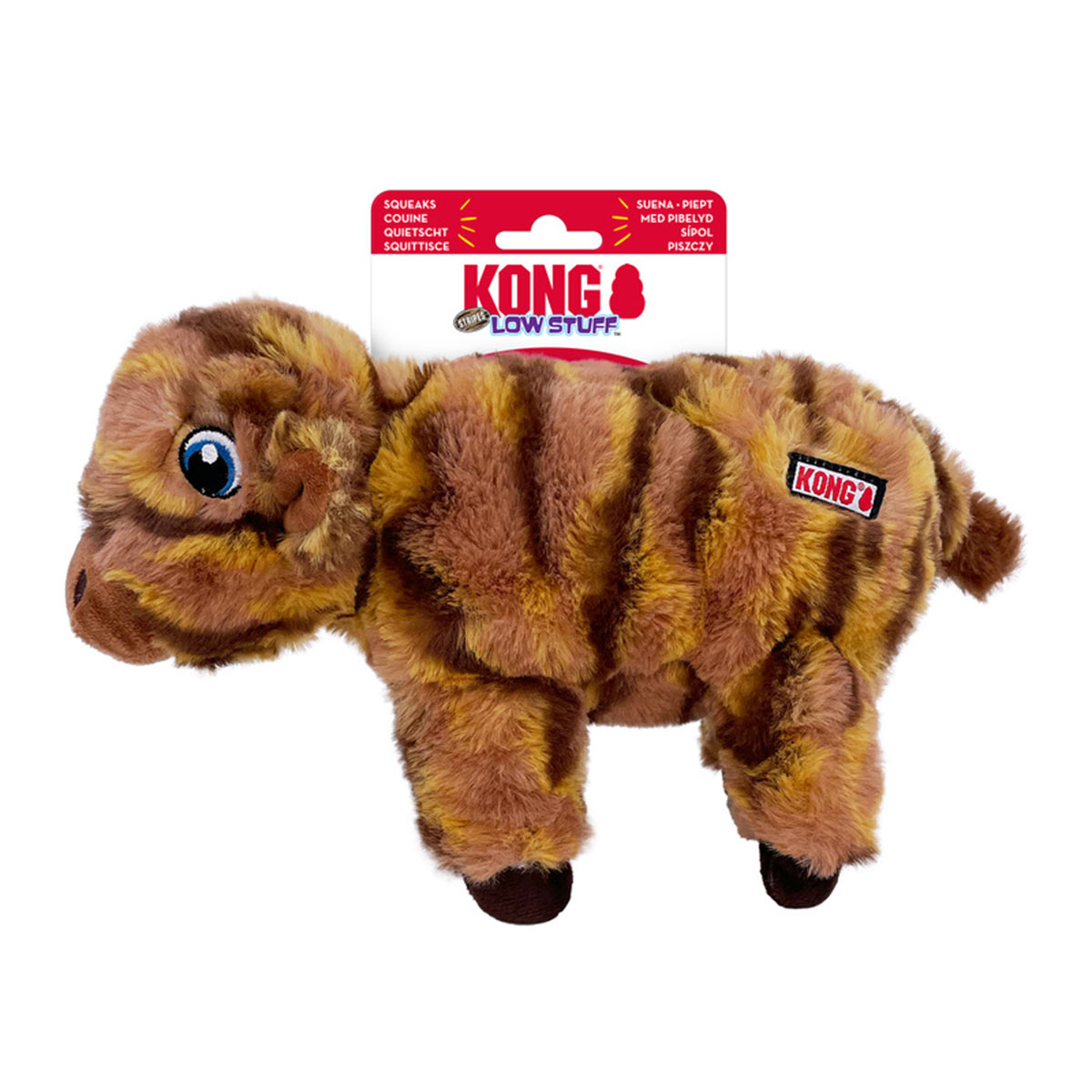 KONG Low Stuff Stripes Kuh Hundespielzeug M
