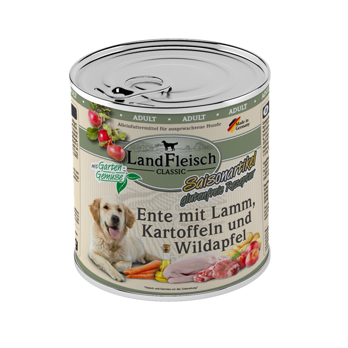 LandFleisch Dog Classic Ente mit Lamm &amp; Wildapfel