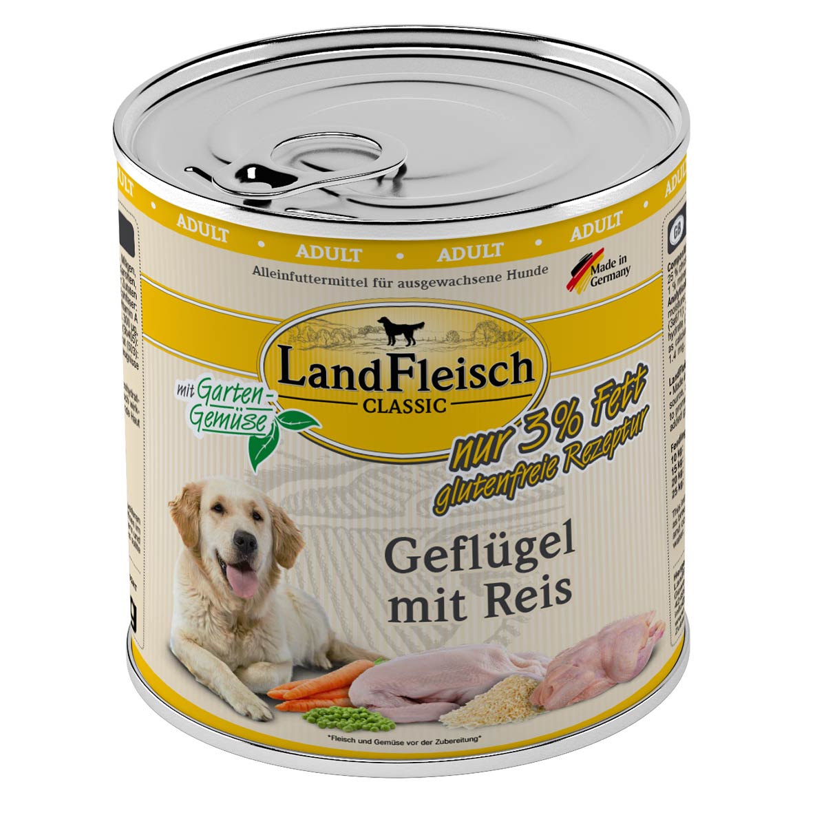 LandFleisch Dog Classic Geflügel mit Reis