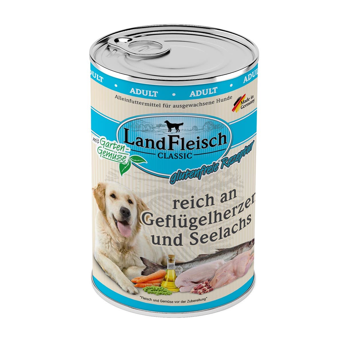 LandFleisch Dog Classic Geflügelherzen &amp; Seelachs