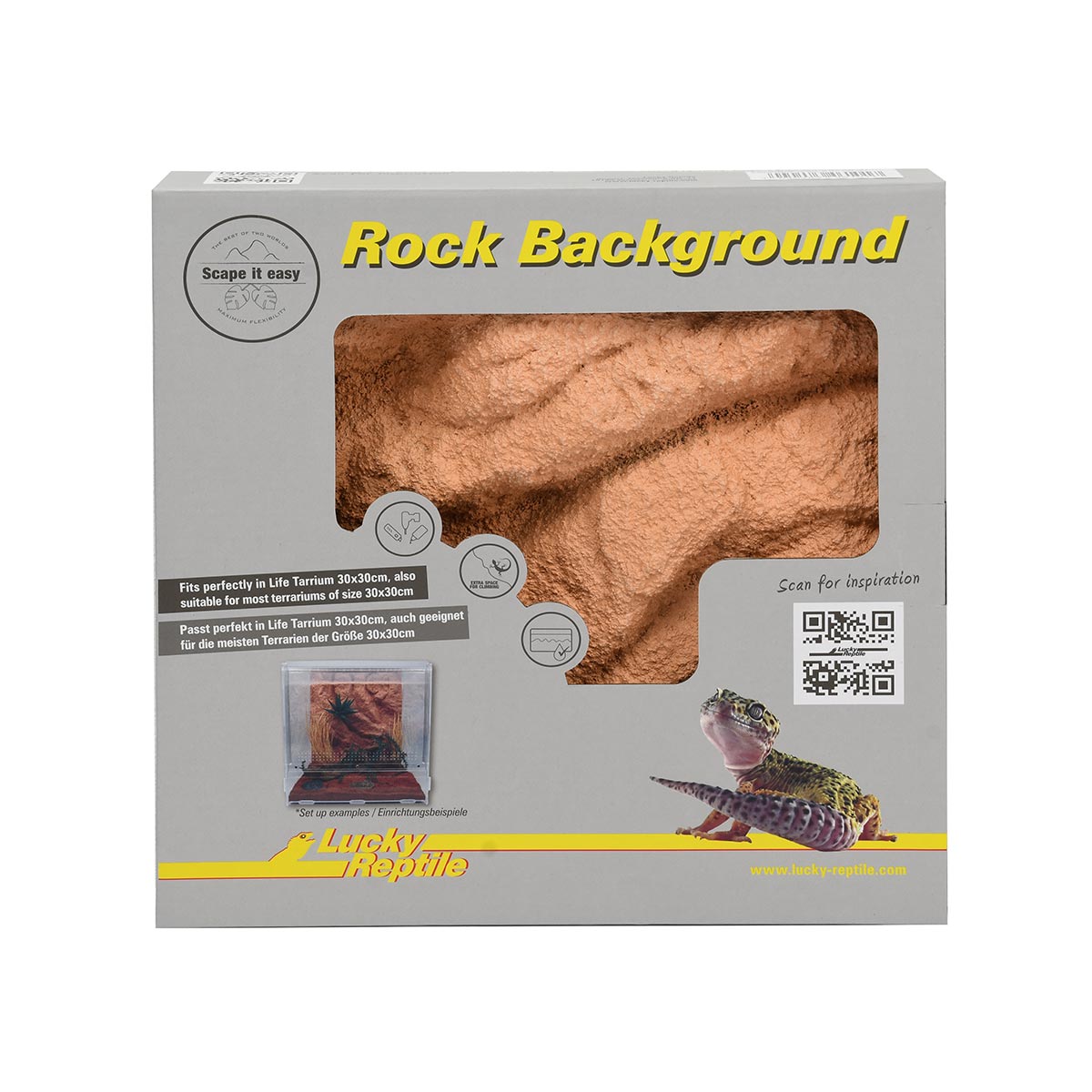 Lucky Reptile Rückwand Rock Background Outback Red