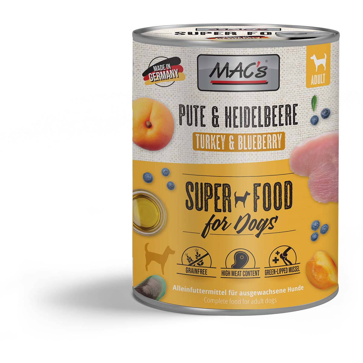 MAC's Dog Pute und Heidelbeeren