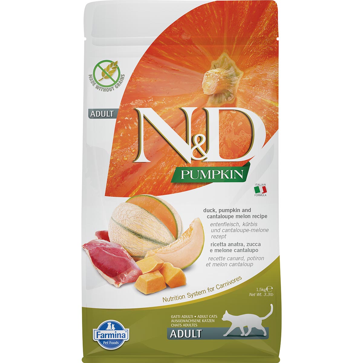 N&amp;D Cat Pumpkin Adult mit Ente, Kürbis &amp; Melone 