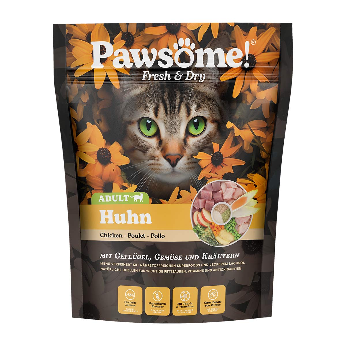 Pawsome Fresh &amp; Dry Adult Huhn 750g