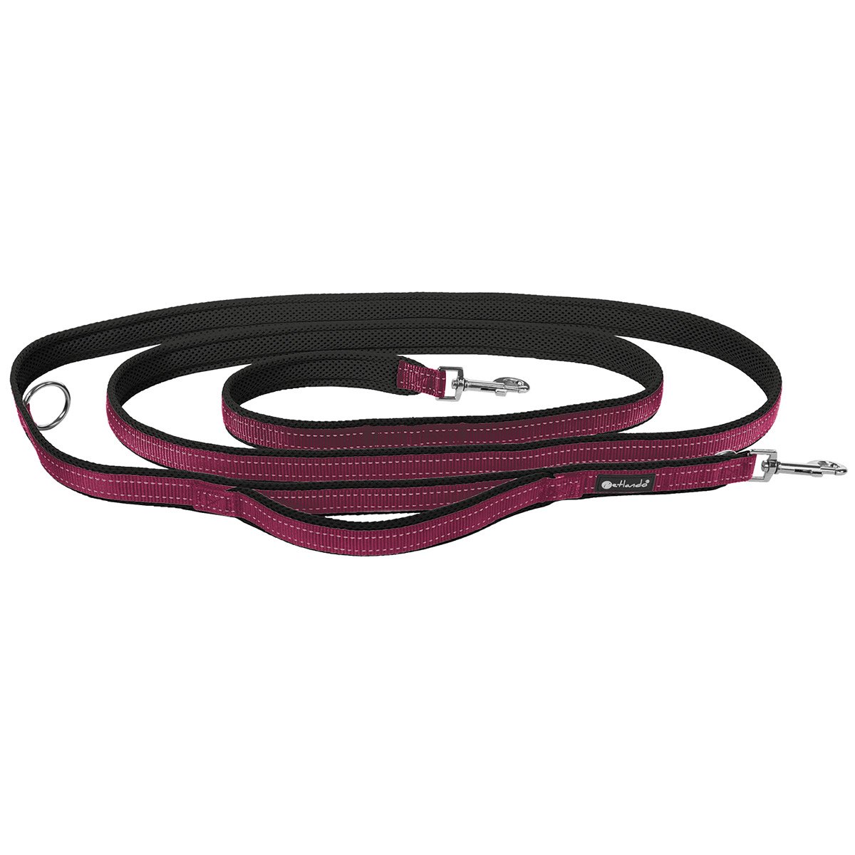 Petlando Outdoor Leine Sicherheitsgriff 3 m berry