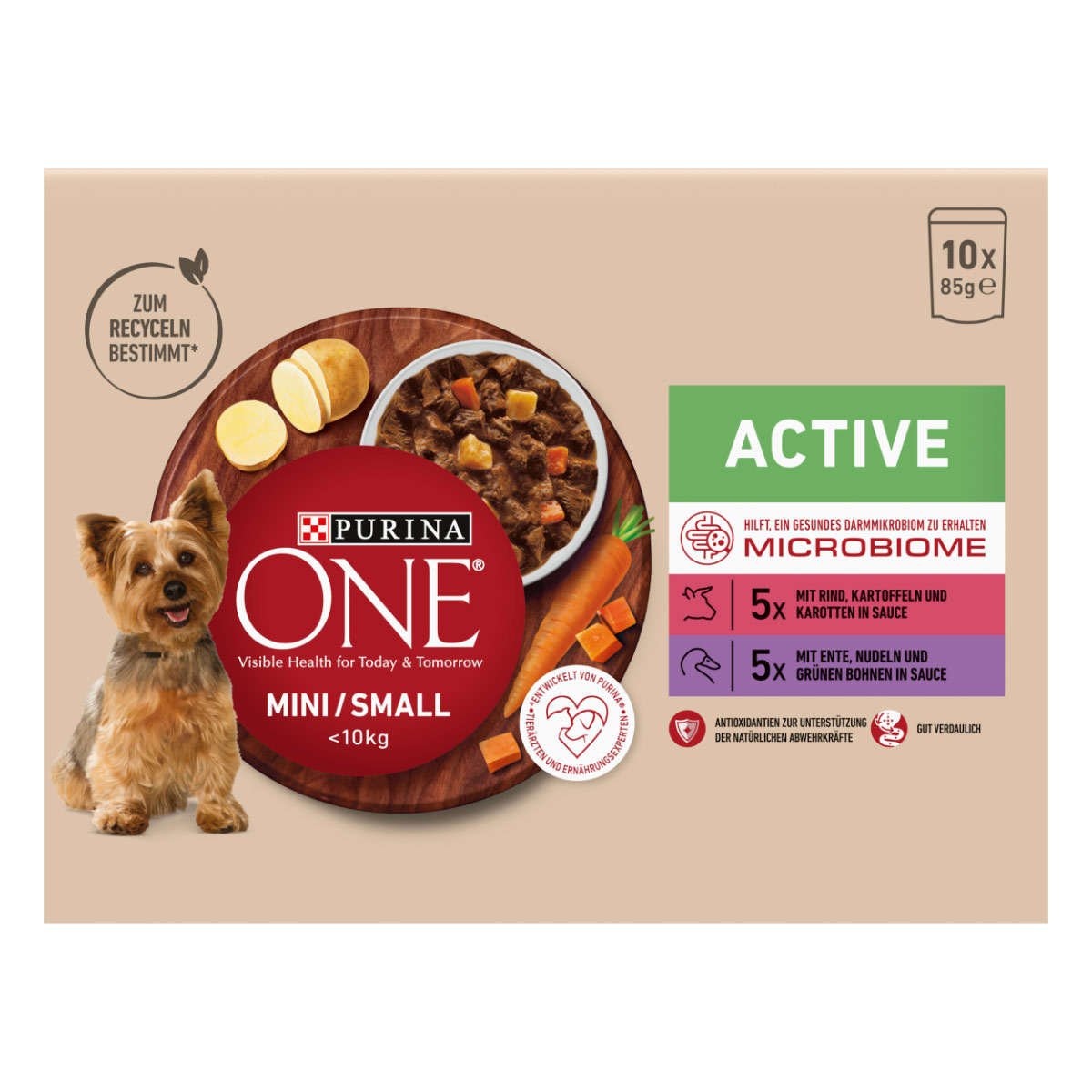 PURINA ONE MINI &lt;10kg Active Multipack 10x85g