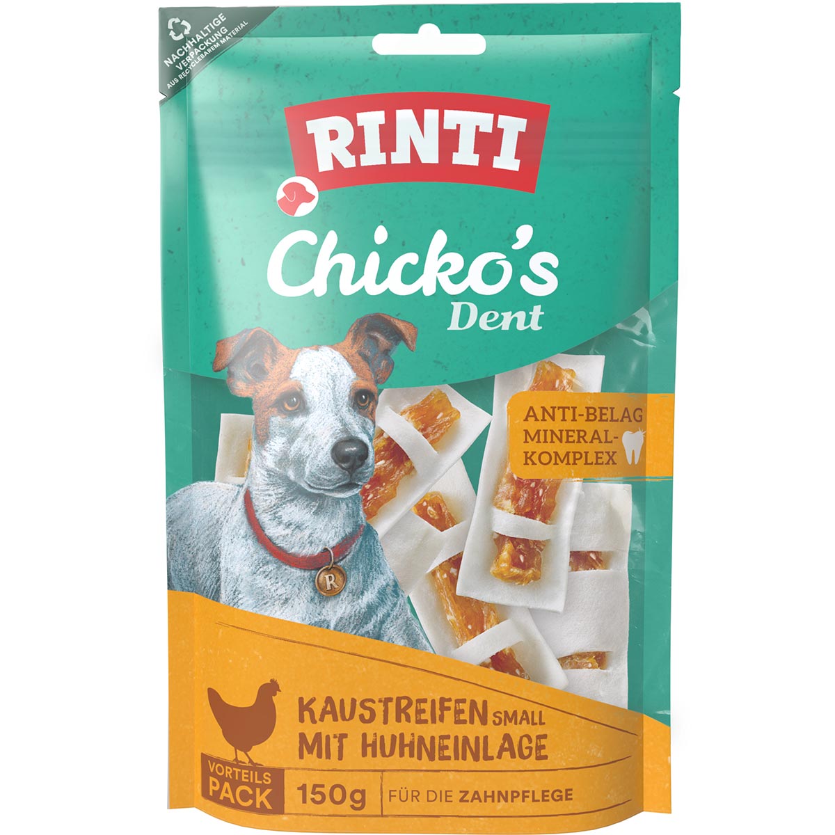 RINTI Chicko's Dent Kaustreifen Huhn SMALL