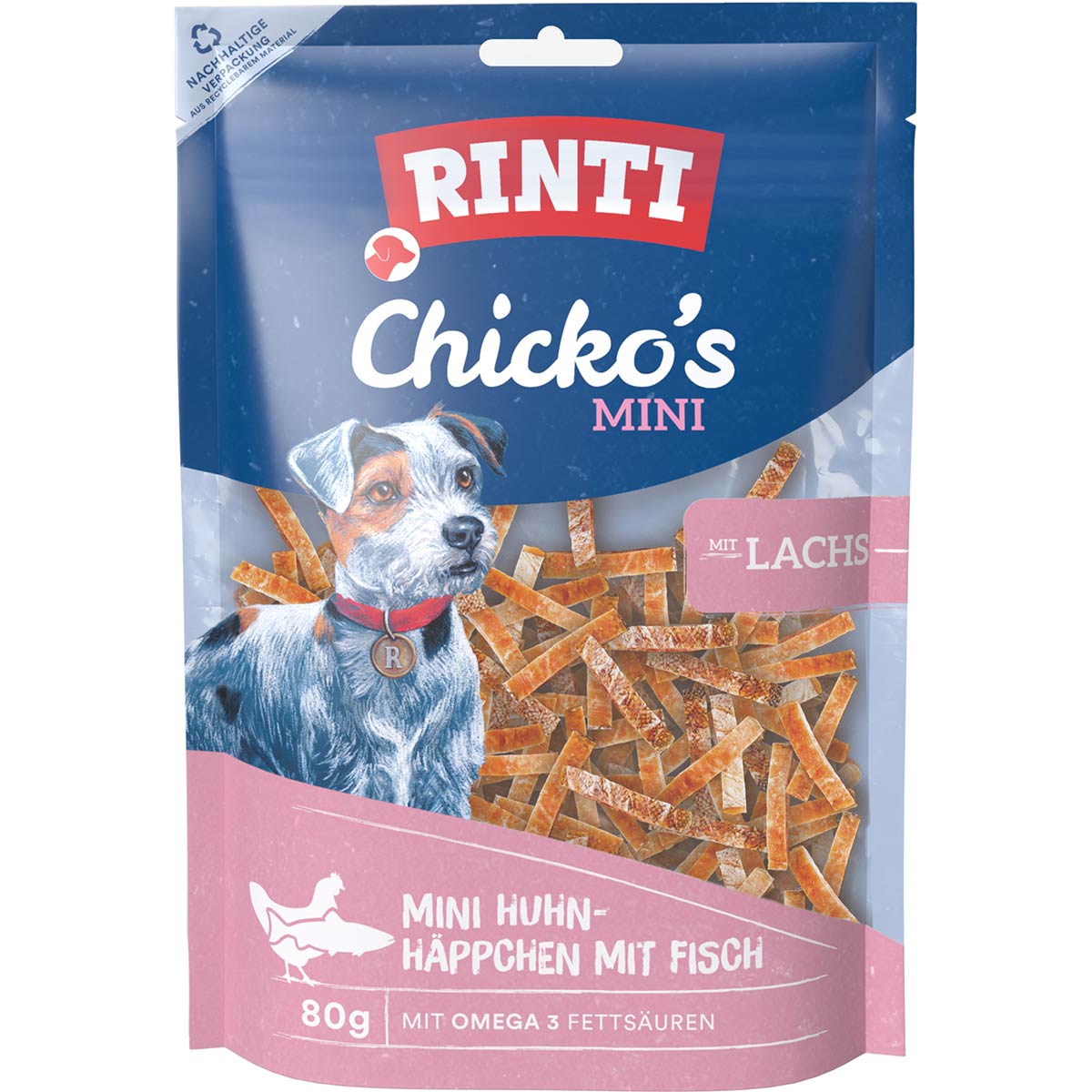 RINTI Chicko's MINI Huhn-Häppchen mit Lachs