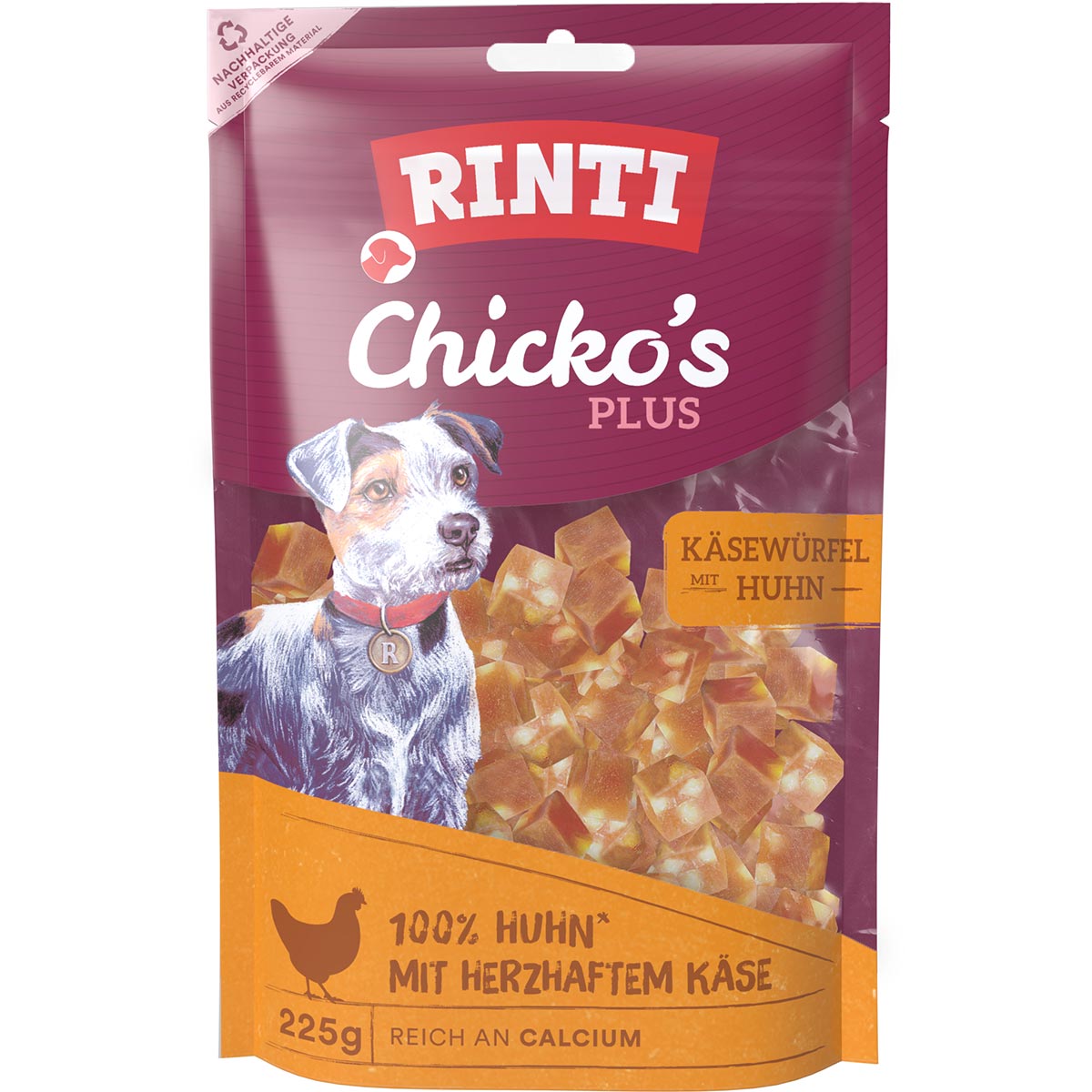 RINTI Chicko's Plus Käsewürfel mit Huhn