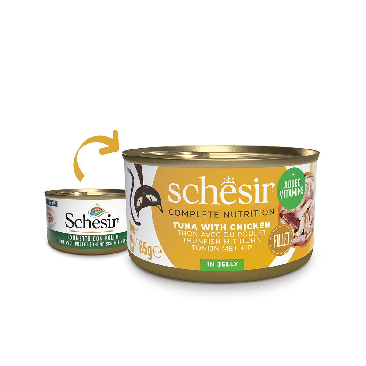Schesir Cat Complete Thunfisch mit Huhn in Jelly