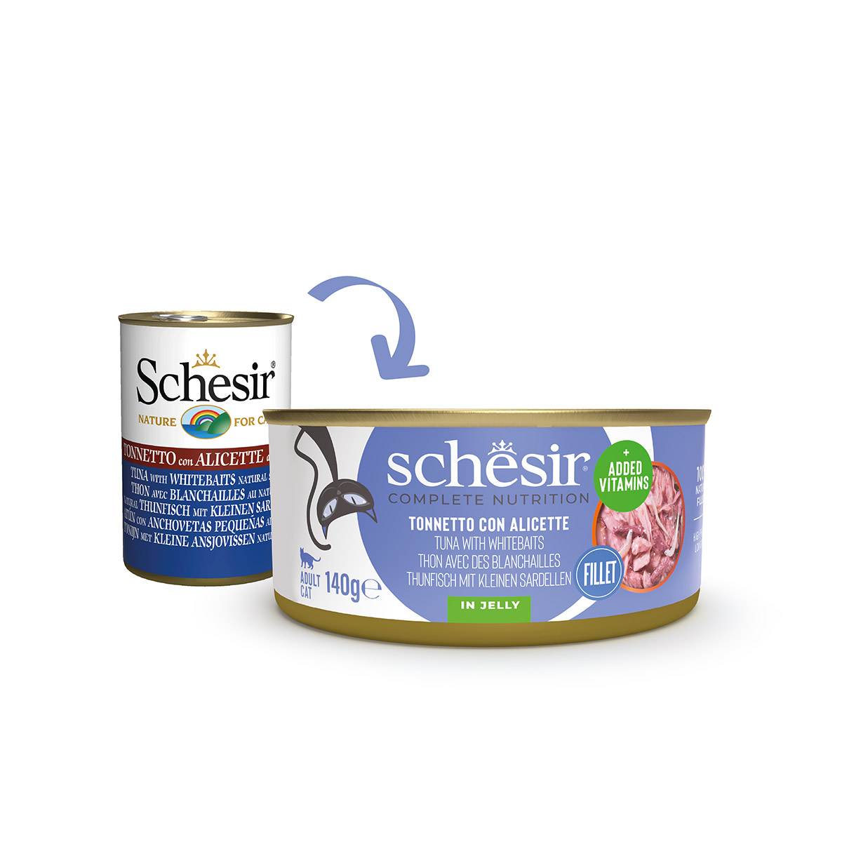 Schesir Cat Complete Thunfisch mit Sardellen in Jelly