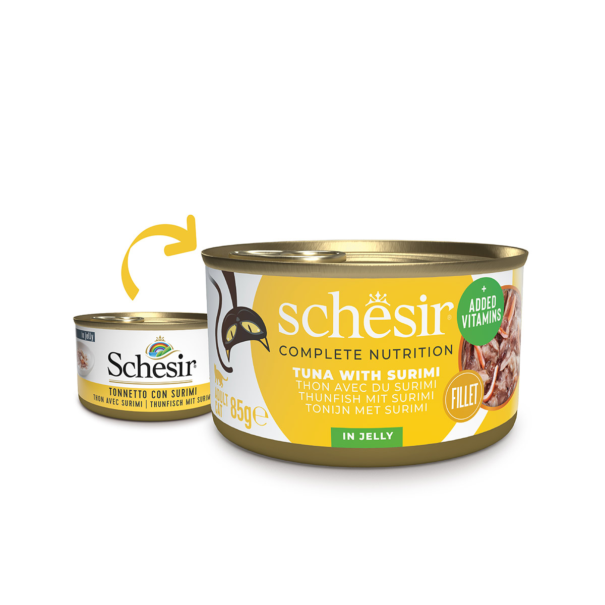Schesir Cat Complete Thunfisch mit Surimi in Jelly