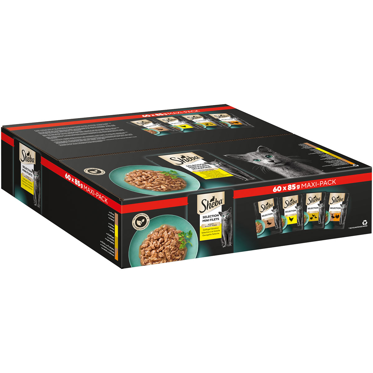 Sheba Nassfutter Multipack Selection in Sauce Geflügel Variation