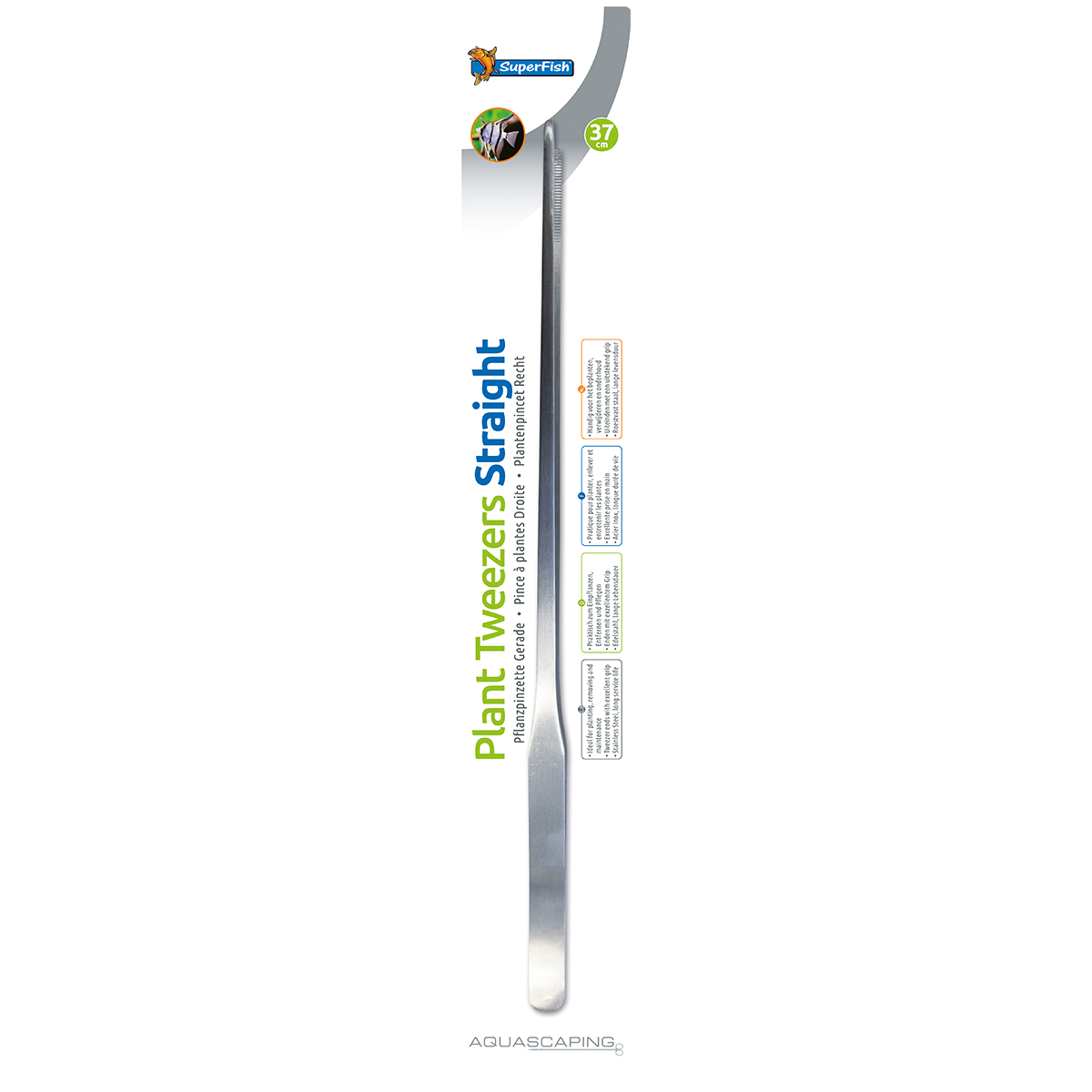 SuperFish Edelstahl Pflanzpinzette gerade
