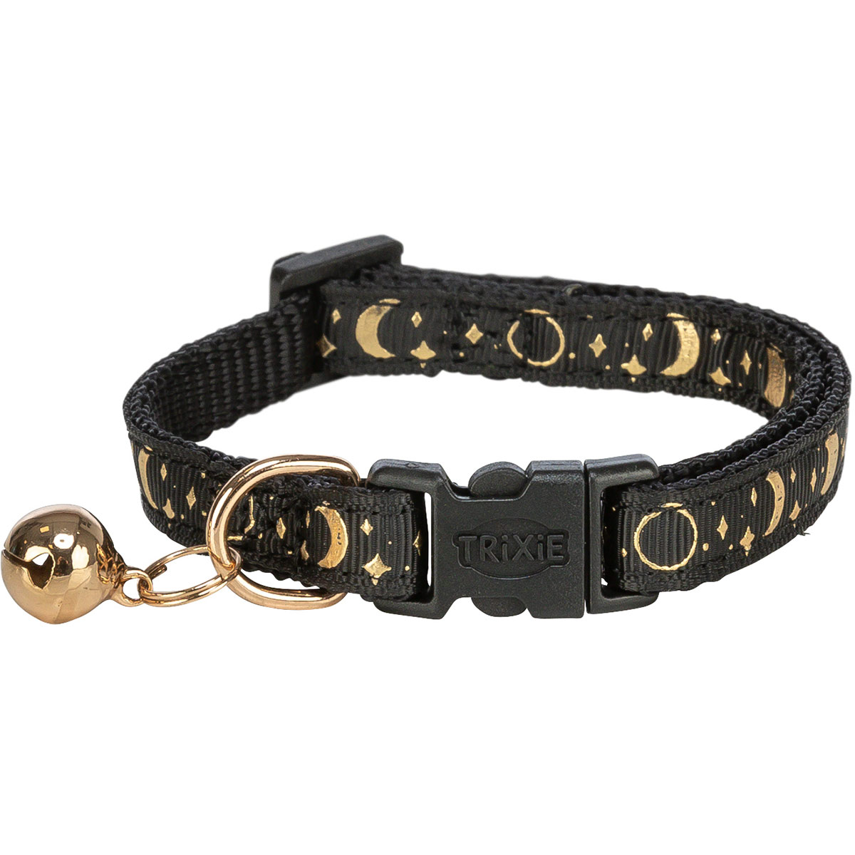 Trixie Katzenhalsband schwarz mit Mond &amp; Sternen